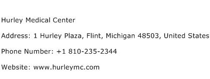 Hurley Medical Center Address Contact Number