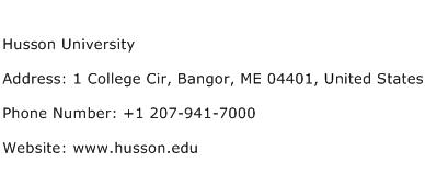Husson University Address Contact Number