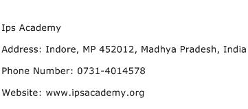 IPS Academy Address Contact Number