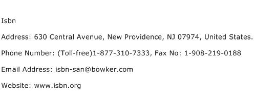 ISBN Address Contact Number