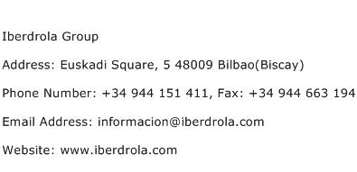 Iberdrola Group Address Contact Number