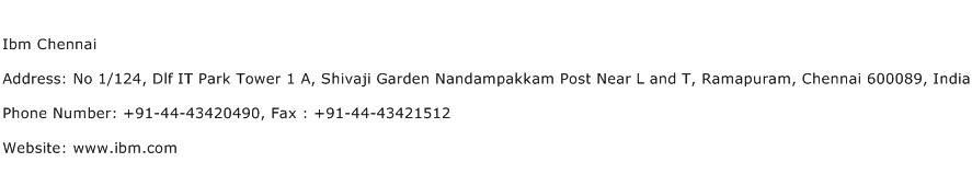 Ibm Chennai Address Contact Number