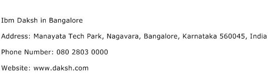 Ibm Daksh in Bangalore Address Contact Number