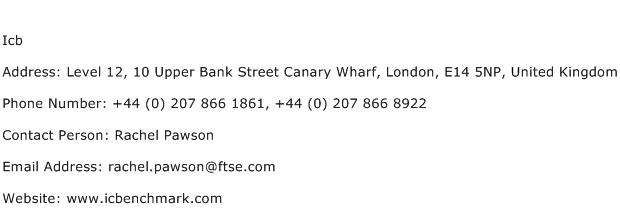Icb Address Contact Number