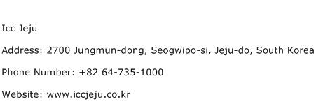 Icc Jeju Address Contact Number