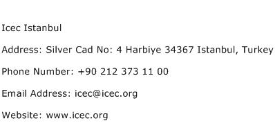 Icec Istanbul Address Contact Number