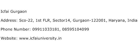 Icfai Gurgaon Address Contact Number