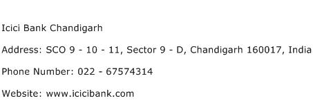 Icici Bank Chandigarh Address Contact Number