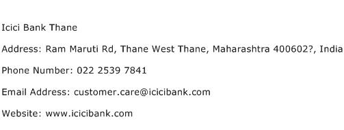 Icici Bank Thane Address Contact Number