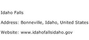 Idaho Falls Address Contact Number