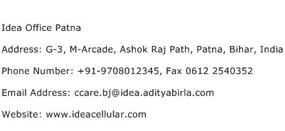 Idea Office Patna Address Contact Number
