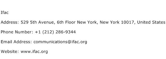 Ifac Address Contact Number