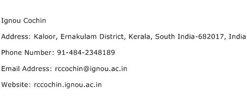Ignou Cochin Address Contact Number
