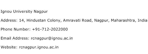 Ignou University Nagpur Address Contact Number
