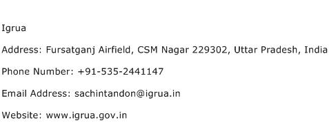 Igrua Address Contact Number