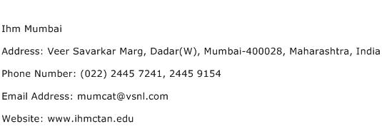 Ihm Mumbai Address Contact Number