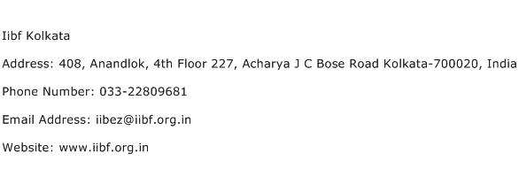 Iibf Kolkata Address Contact Number