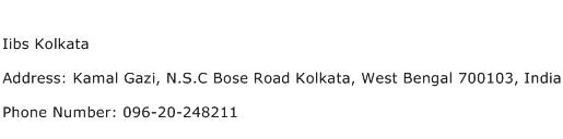 Iibs Kolkata Address Contact Number