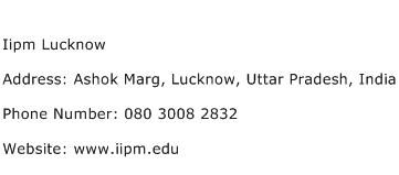 Iipm Lucknow Address Contact Number