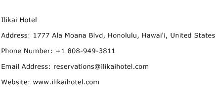 Ilikai Hotel Address Contact Number