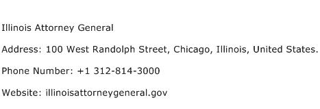 Illinois Attorney General Address Contact Number