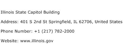 Illinois State Capitol Building Address Contact Number
