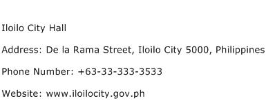 Iloilo City Hall Address Contact Number