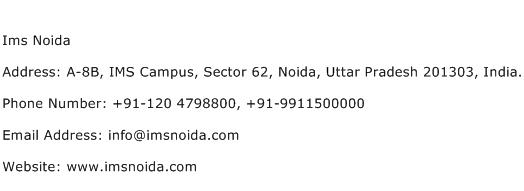 Ims Noida Address Contact Number