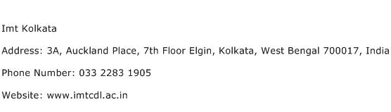 Imt Kolkata Address Contact Number