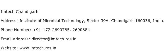 Imtech Chandigarh Address Contact Number