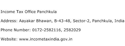 Income Tax Office Panchkula Address Contact Number