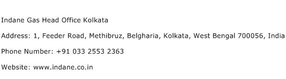 Indane Gas Head Office Kolkata Address Contact Number