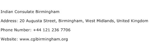 Indian Consulate Birmingham Address Contact Number