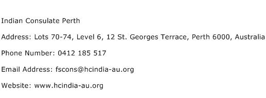 Indian Consulate Perth Address Contact Number