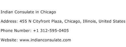 Indian Consulate in Chicago Address Contact Number