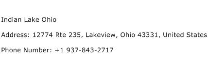 Indian Lake Ohio Address Contact Number