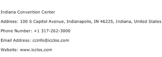 Indiana Convention Center Address Contact Number