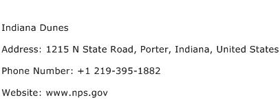 Indiana Dunes Address Contact Number