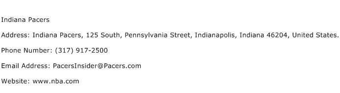 Indiana Pacers Address Contact Number