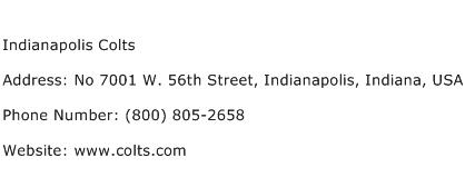 Indianapolis Colts Address Contact Number