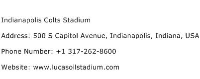 Indianapolis Colts Stadium Address Contact Number