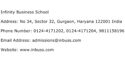 Infinity Business School Address Contact Number