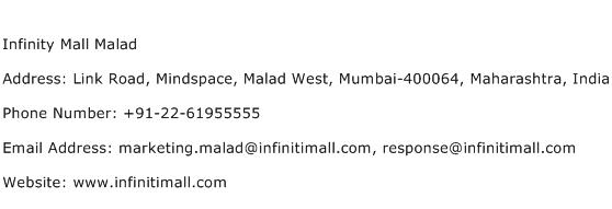 Infinity Mall Malad Address Contact Number