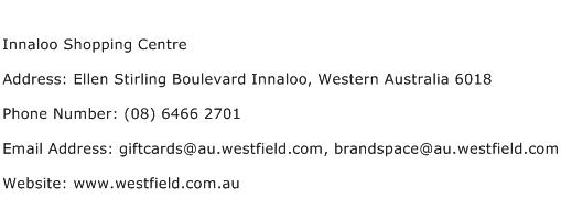 Innaloo Shopping Centre Address Contact Number