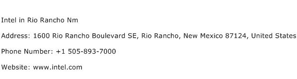 Intel in Rio Rancho Nm Address Contact Number