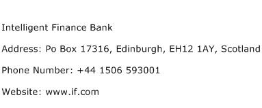 Intelligent Finance Bank Address Contact Number