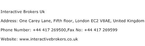 Interactive Brokers Uk Address Contact Number