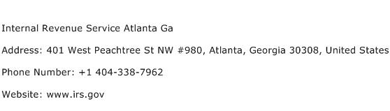 Internal Revenue Service Atlanta Ga Address Contact Number