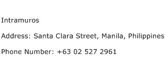 Intramuros Address Contact Number