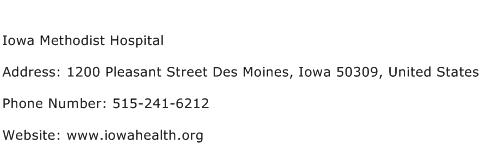 Iowa Methodist Hospital Address Contact Number